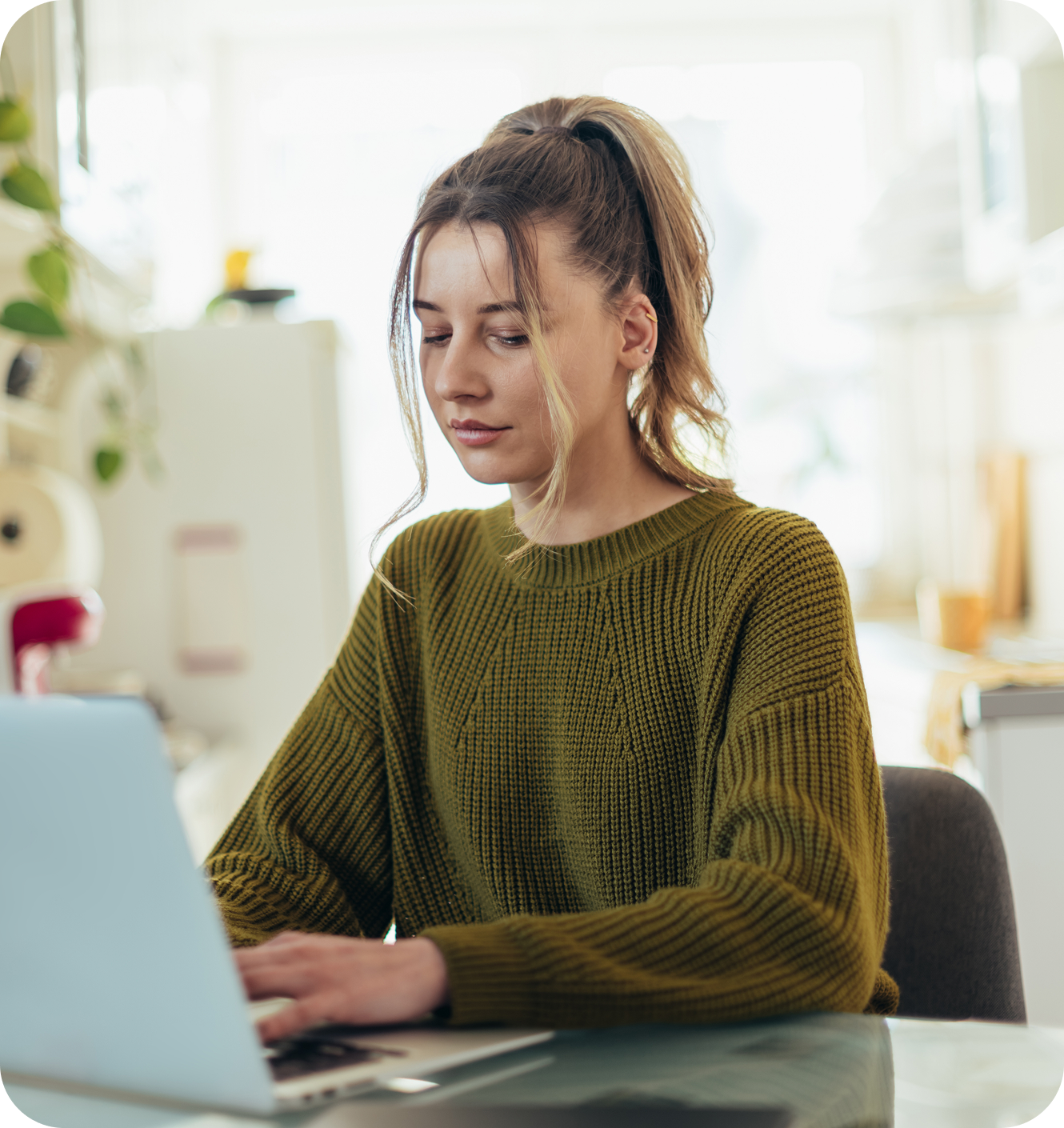 Remote professional working at a laptop